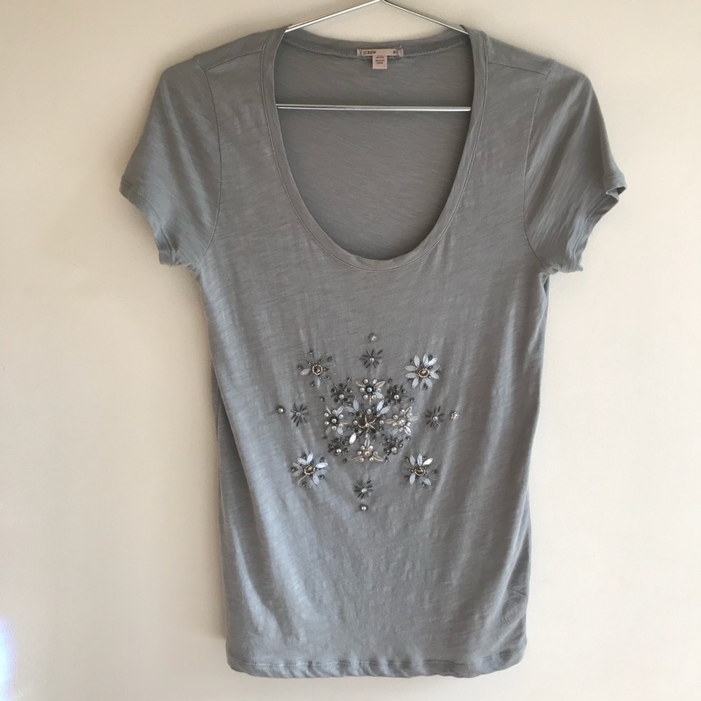 J. Crew | T-Shirt | Jeweled Floral